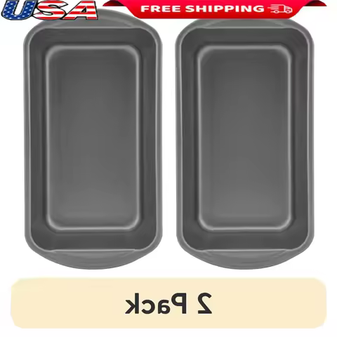 Nonstick Large Loaf Pan Set 2 Pack 9x5 Bread Meatloaf Easy Release Durable Kitchen Bakeware