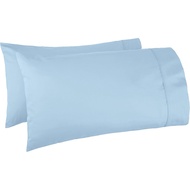 Basics 400 Thread Count Cotton Pillow Case, King, Smoke Blue - Set of 2, 40"L x 20"W