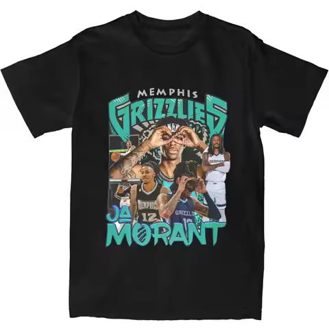 Oversized T-Shirt Ja Morant 12 100 Cotton T Shirts Basketball Popular Tee Shirt for Couple Summer Y2