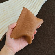 -High-End Exquisite First Layer Cowhide Shrapnel Coin Purse Bank Card Mini Leather Storage Bag Small