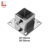 [Lovoski] 5 Pieces Square Post Flange Post Fittings Anti Rust Floor Post Flange Handrails