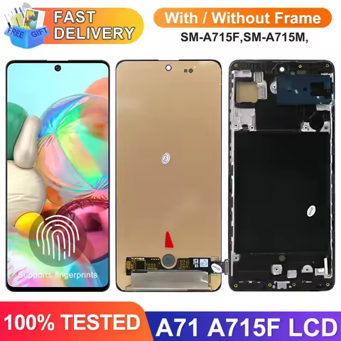A71 Display Screen Assembly, for Samsung Galaxy A71 A715 A715F Lcd Display Touch Screen Digitizer wi