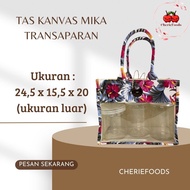 Transparent Mica Canvas Bag Mini Hampers Bag/ Medium Mica Canvas Bag/