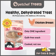 Petchef Cat Jerky Treat 50g - 100% Natural, 1 Single Ingredient - Buffalo - Lamb - Chicken
