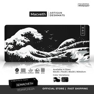 Macveth Artisan Deskmat  | Kanagawa | Large Gaming Mousepad | Extended Mousepad | Deskpad | Long Mou