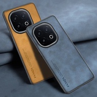For iQOO 13 Case Luxury PU Leather Phone Case For Vivo iQOO 13 5G iQOO13 Back Cover Matte Silicone S