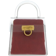 Salvatore Ferragamo Gancini 215262 壓克力金屬淨CLEAR手提包 0622 [二手] Salvatore Ferragamo
