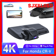 กล้องติดรถยนต์ SJXK 4K 2160P กล้อง DRV อัตโนมัติ2เลนส์บันทึก Wifi Nachtzicht Voor Honda CR-V Crv 2016 2017 2018 2019 2020 2021 2022 Dashcam SJXKL