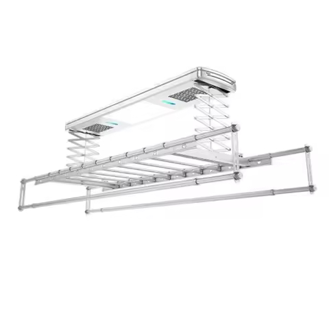 2022 Smart Folding Balcony Automatic Laundry Dryer Rack Retractable Clothes Hangers Machine Foldable