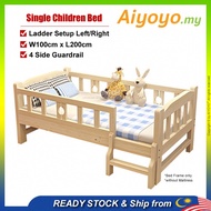 Wooden Children Bed Kid Bed Frame Single Bed Toddler Katil Budak Baby Bed Baby Cot Katil Bayi Junior Bed Attached Parent