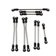 10PCS Metal TRX4 Links Set Suspension Steering Linkage Panhard Bar for 1/10 Scale RC Crawler 324mm W