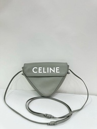 👜Celine White leather Triangle Bag 瑟赛琳 白色全皮三角包