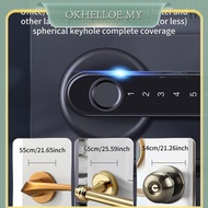 Fingerprint Door Lock 3in1 Biometric Password APP Lever Handle Lock (Black)