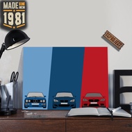 MOVIL GENERATIONbmw M5 E28, E60, F10 POSTER - WOODEN POSTER DECORATION WALL DECORATION