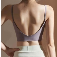 Big U Beautiful Back Thin Shoulder Strap Breathable Fitness Sports Yoga Underwear-Total 4 Colors