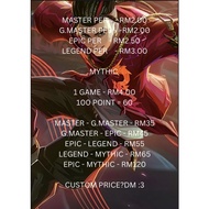 ML BOOSTING SERVICE/JOKI MOBILE LEGEND/BOOSTING ML RANK (FAST SERVICE)