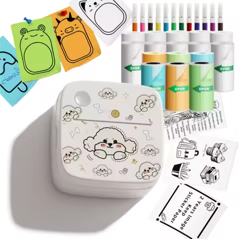 Dolewa D2 Bichon Mini Printer Portable Error Printer Use Thermal Paper Sticker Paper Label Maker Pri