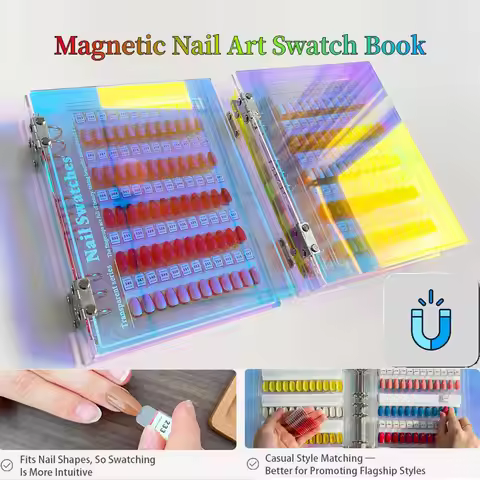 240/180/120 Colors Magnetic Tips Nail Art Swatch Book Nail Gel Polish Test Tools Acrylic Works Displ