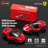 Bburago 1:64 genuine Ferrari SF90 SP1 458 ENZO F40 F12TDF SF90 car model series children's Christmas