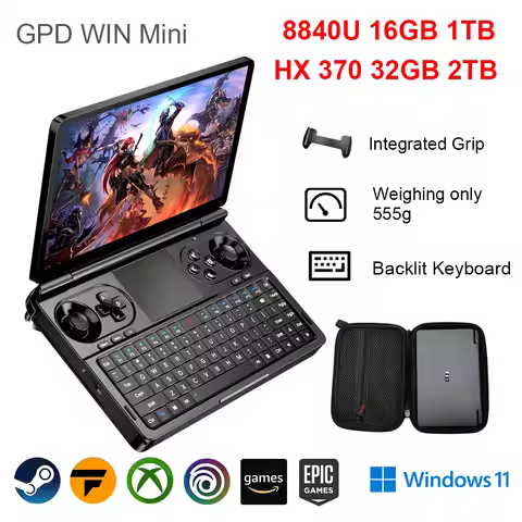 New 2025 GPD WIN Mini AI 9 HX 370 7 Inch 120Hz Handheld GamePad Tablet 64GB RAM 2TB SSD Pocket Mini 