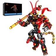 JMBricklayer Mech Robot Building Block Sets, Monkey King Action Figures Toy with Flexible Joints and