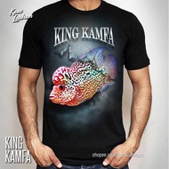 Louhan KING KAMFA T-SHIRTS Cool PREMIUM Indonesian Louhan Fish T-Shirts Distro Lohan Fish Printed T-