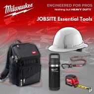 Milwaukee JobSite Essential Back Pack, Safety Helmet, Safety Lanyard, and Water Bottle [100% Origina