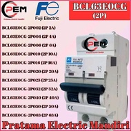 Fuji Electric Miniature Circuit Breaker Mcb Bcl63 Bcl63E0Cg-2P002 2P 2A | Bcl63E0Cg-2P004 2P 4A | Bc