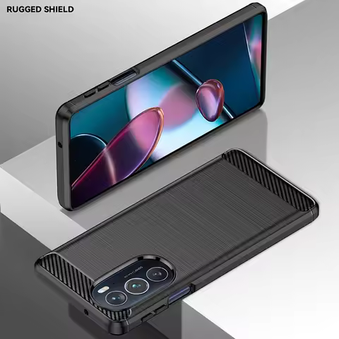Full Cover For Motorola Edge Plus 2022 Case For Motorola Edge Plus 2022 Bumper Carbon Fiber Cover Fo
