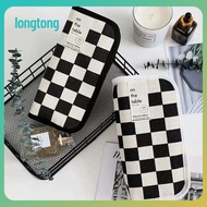 LT  Creative Checkerboard Pencil Bag Cute Plaid Large Capacity Pencil Cases Kawaii Pouch Bag Box Back To School Supplies Korean Organizer