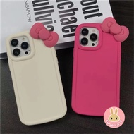 For OPPO A95 A94 5G Reno 8 Pro+ 5Z 7 SE 4 SE A7 A12 A5S A12E A3S R17 R15 Korean Cute Phone Cases Cartoon 3D Hot Pink Girl Bowknot Soft Silicone Case Shockproof Cover