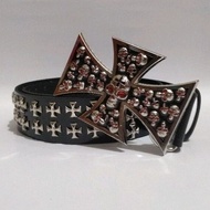 Y2K BELT || SKULL CROSS BELT