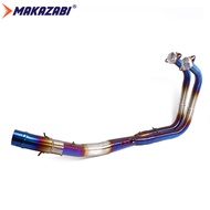 สําหรับคาวาซากินินจาNINJA400 Z400 2018-2024ระบบไอเสียทั้งหมดของรถจักรยานยนต์ไทเทเนียมท่อด้านหน้าของท