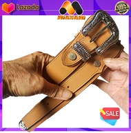 Very Nice Cowboy Set Belt And Buckle Tan Color