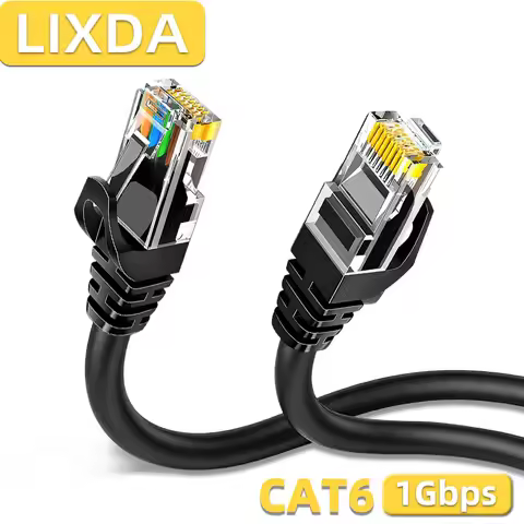 10m 30m 50m Cat6 Ethernet Cable 1000Mbps RJ45 Network Cord Round for Router PC Laptop PS5 0.5M 1M 5M