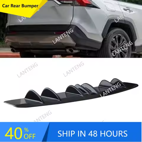 Rear Diffuser 7 Fins Bumper Lip Splitter Spoiler For T0yota RAV4 Side Lower Chin Anti-Crash Protecto