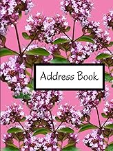 Oregano Large Address Book: Featured 2026 Calendal, To Do, Note, Name, Home, Address, Work, Email, F