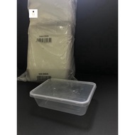 SW-650ml Rectangular Container with Lid [ 50sets± ] A650 Disposable Plastic Food Box -Bekas Makanan/