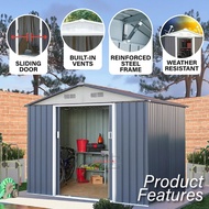 Outdoor Metal Shed Garden Storage Backyard Storage large setor laman Besar outdoor Garden Shed Cabin