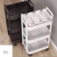 [LIVE STREAM SPECIAL PRICE] E-RK04 SNUGSG MULTIPURPOSE TROLLEY PUSHABLE 3 4 5 TIER STRONG RACK