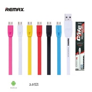 REMAX FULL SPEED CABLE RC-001M USB / MICRO USB DATA FLAT CABLE 2M 2.4A WHITE