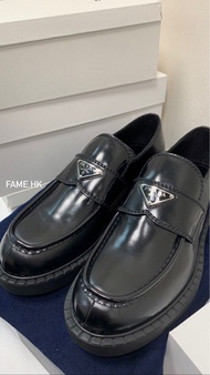 Prada chocolate brushed leather loafers 樂福牛津皮鞋 | 2DE127 055 F0002 |全新正版正貨