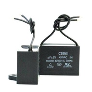 CBB61 8UF 10UF 12UF 14UF 15UF 16UF 18UF 20UF 25UF 450V motor start run fan capacitor 2wires