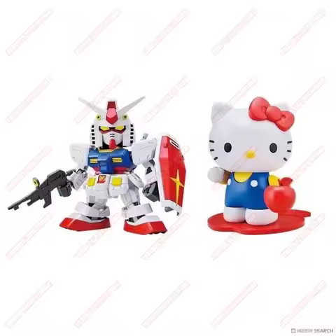 GUNDAM Animation Game Peripheral Toys Assembly SD RX-78 Zaku HelloKitty Anime Figures Action Movable