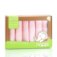 NAPPI BABY ผ้าอ้อมสาลูใยไผ่ 27 นิ้ว (แพ็ค 6 ผืน) สีชมพู ไม่ระบุ