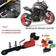 MT10 FZ10 Motorcycle Helmet Lock Kit Six Color Aluminum Alloy with 2 Keys fits for Yamaha MT-10 FZ-1