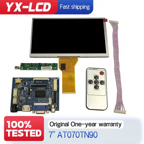 100% Tested 7.0" LCD Display Screen AT070TN90 AT070TN92 AT070TN93 AT070TN94 HDMI+VGA+AV Controller D