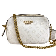 二手 Guess NOELLE 斜背相機包/肩背包/腰包，可愛白色