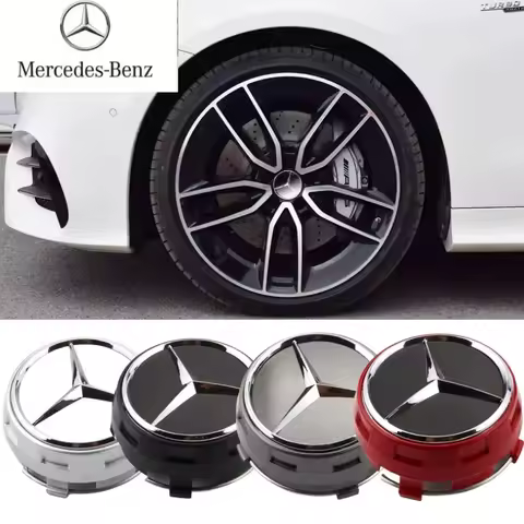 4Pcs 75mm Car Wheel Center Cap Hub Covers Badge For Mercedes Benz AMG B/C/E/S Class C43 C63 E43 E53 