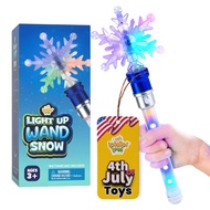 IPIDIPI TOYS Snowflake Wand, Spinning Light Up Wands for Kids - Princess Wands for Little Girls, Mag